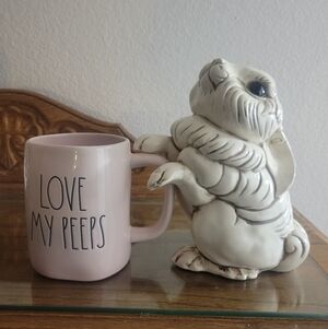VTG White Ceramic Rabbit Hand-Painted Resembles Disney Thumper,Mug Sold Separate
